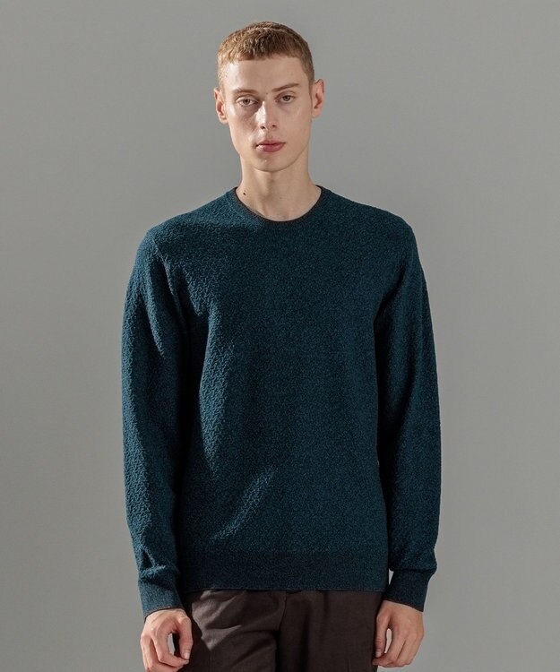 JOSEPH HOMME 【イージーケア】 ヴィスコースリンクス　クルーネックニット スモーキーグリーン系