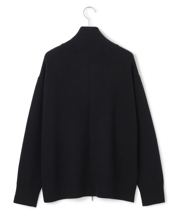 ICB L 【新色追加】ソフトカシミヤミックス ニットトラックジャケット ブラック