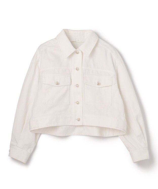 GRACE CONTINENTAL メタル釦デニムジャケット ホワイト