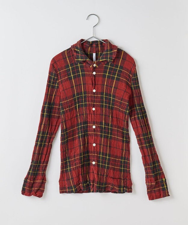 crêprie tsumori chisato creperie LONG SLEEVES SHIRT -TARTAN CHECK クレプリ タータンチェック長袖シャツ TARTAN RED