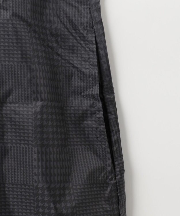 MOONBAT FLAT PURE レインコート チェック柄 リュック対応 ユニセックス 収納袋付き チャコールグレー