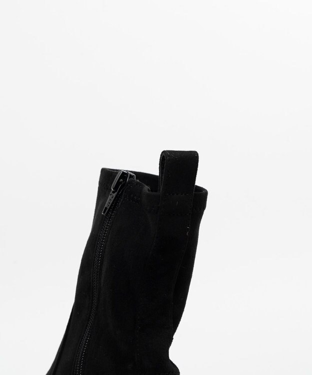 BONTRE 【UNISA/ウニサ】ショートヒールストレッチブーツ ブラック