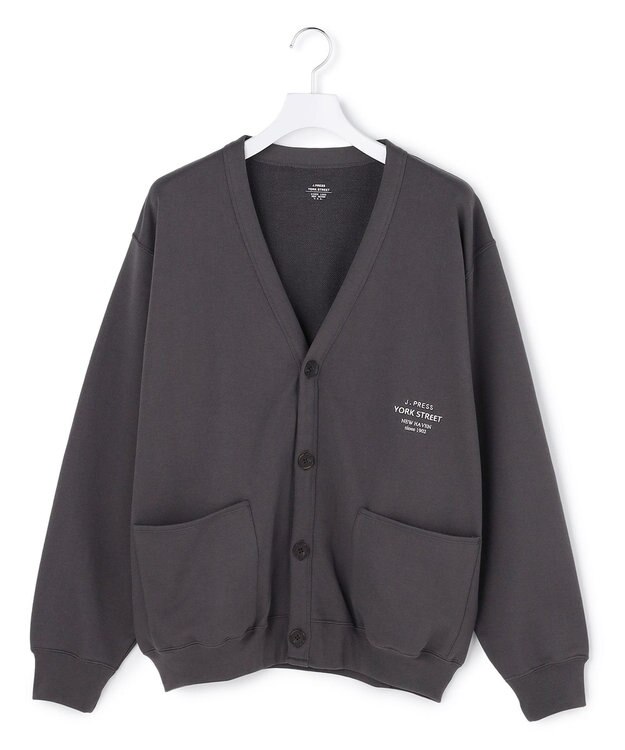 J.PRESS YORK STREET 【UNISEX】裏毛スウェット カーディガン グレー系