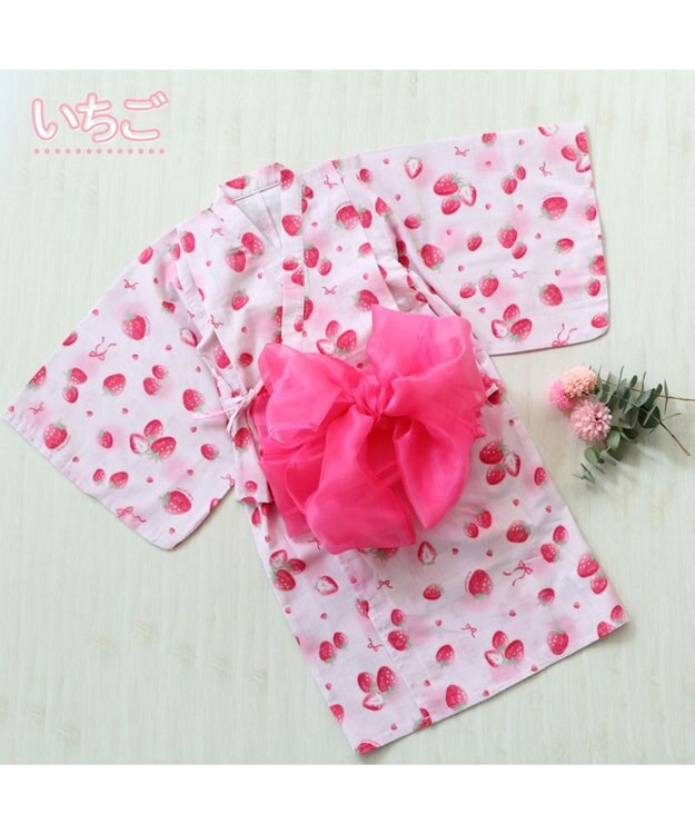 Mother garden 2023　マザーガーデン 2Way 子供用 浴衣 ワンピース セパレートタイプ 帯付き  《野いちご》 野いちご