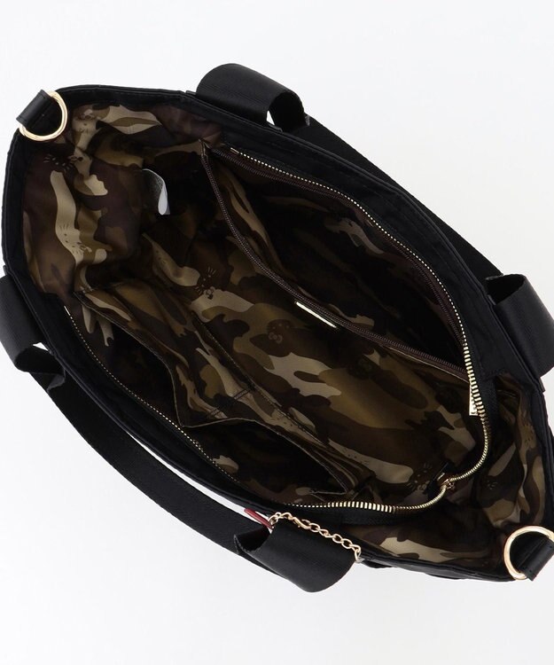 LA BAGAGERIE 【LA BAGAGERIE×HELLO KITTY】リボンチャーム付き　デイリートート　Sサイズ ブラック