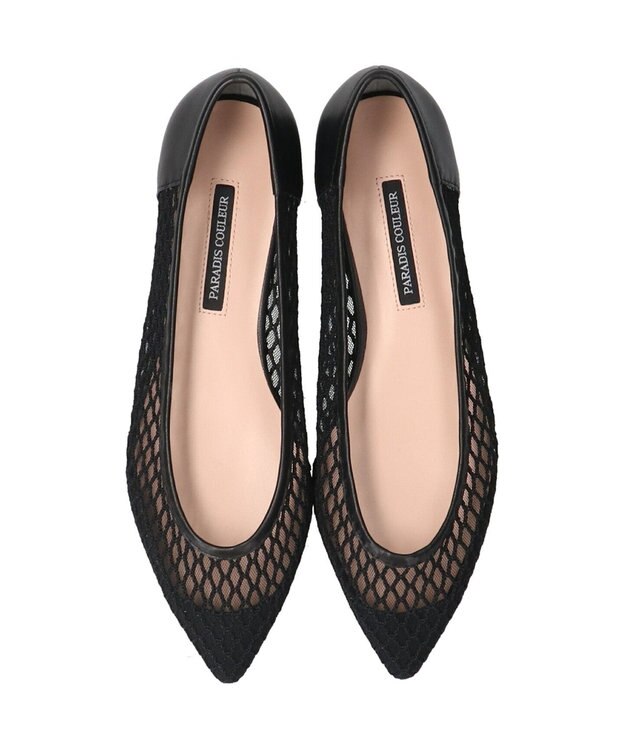 Bridget Birkin 【PARADIS COULEUR】チュールネットレイヤードパンプス ブラックコンビ