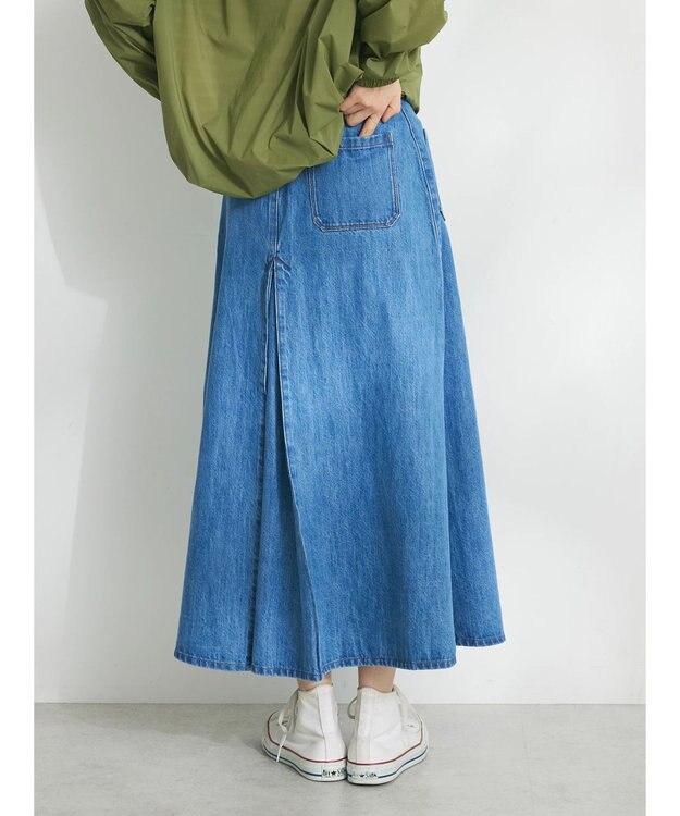 CRAFT STANDARD BOUTIQUE Ａライン４ＷＡＹデニムスカート Light Indigo