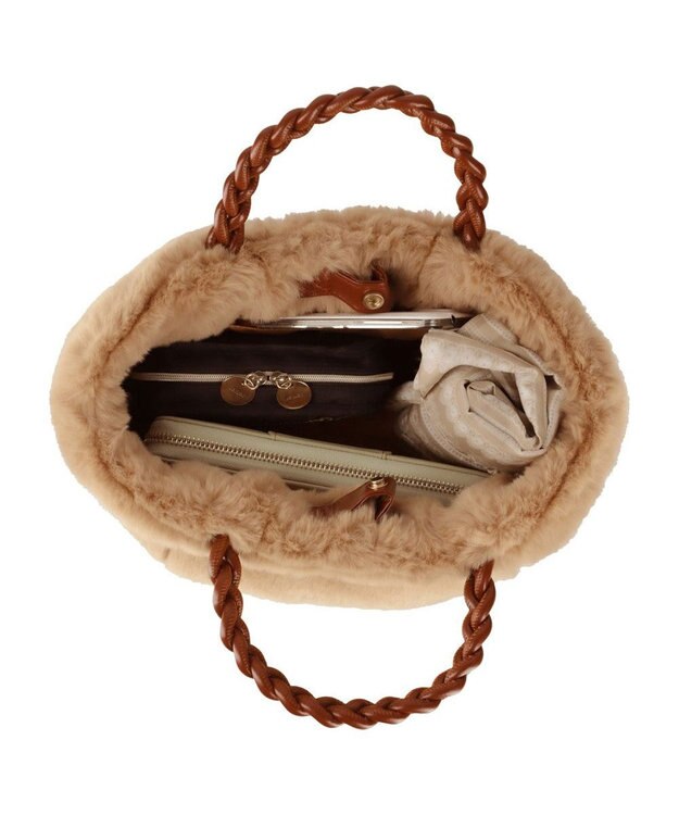 ROOTOTE 1262【エコファートート】LT.デリ.ファーバスケット-A 03：モカ