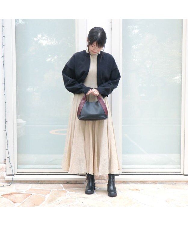 Regalo Felice 【長財布が入る / ショルダー付】2wayバッグ / REGALO BK(ブラック×ボルドー)