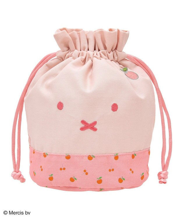 Green Parks ｍｉｆｆｙ／フルーツプリントきんちゃくＢａｇ Pink