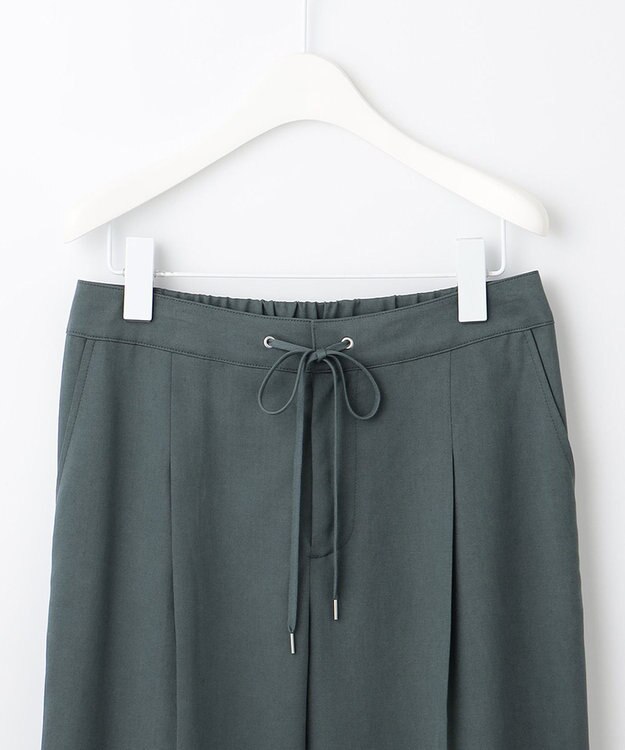 J.PRESS LADIES 【洗える】コットンセルロース チノ パンツ スモーキーグリーン系