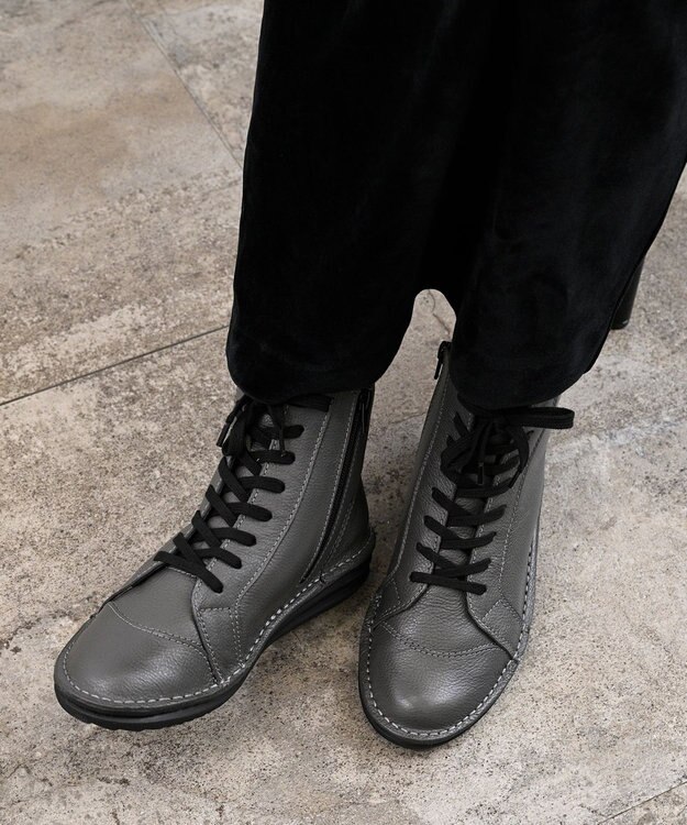 Pointer 本革軽量ブーツ レディース グレー