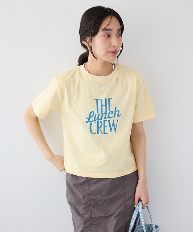 CRAFT STANDARD BOUTIQUE フロッキープリントＴシャツ Light Yellow