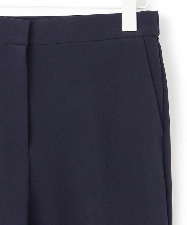 ICB 【洗える】TaPeダブルクロス セミフレアパンツ ネイビー系