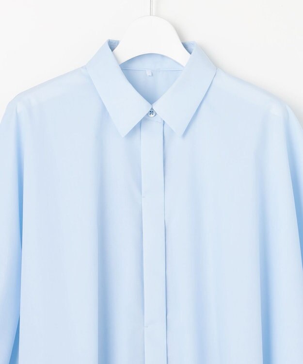 自由区 フォルム シャツ ブルー