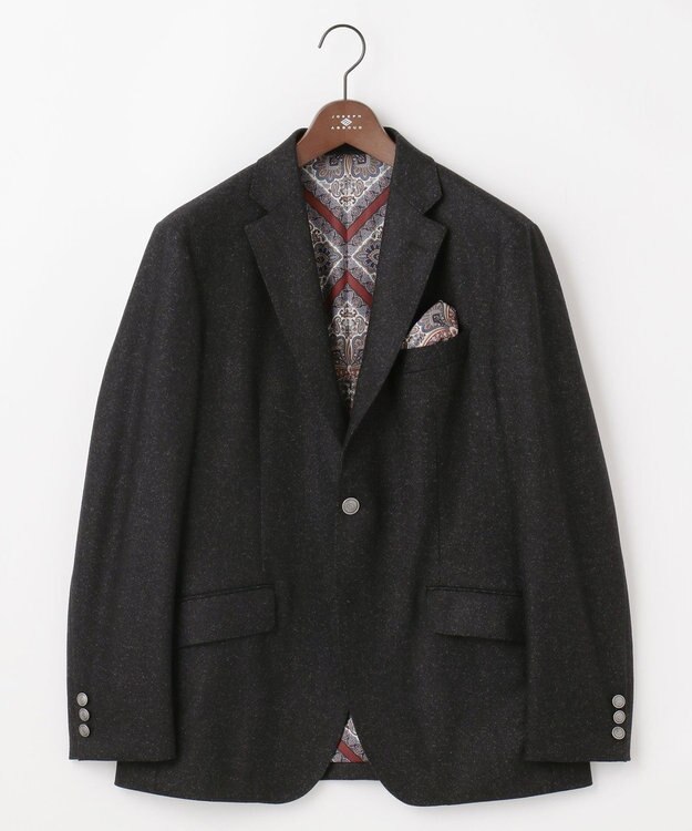 JOSEPH ABBOUD 【キングサイズ・ソフト/JAPANファブリック/LIBERTY柄裏地】ムリネフランネル ジャケット グレー系