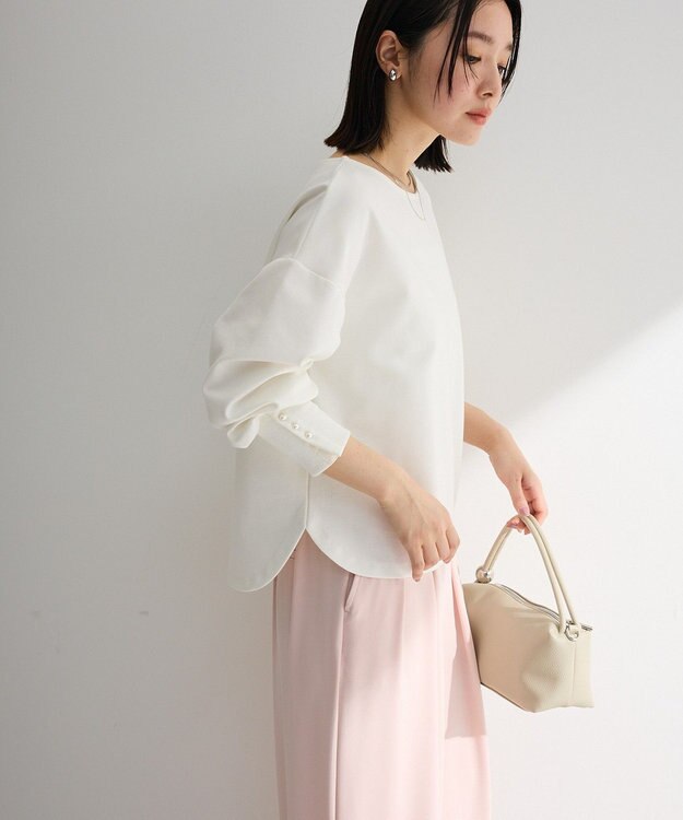 Green Parks パールスリーブカットプルオーバー Ecru