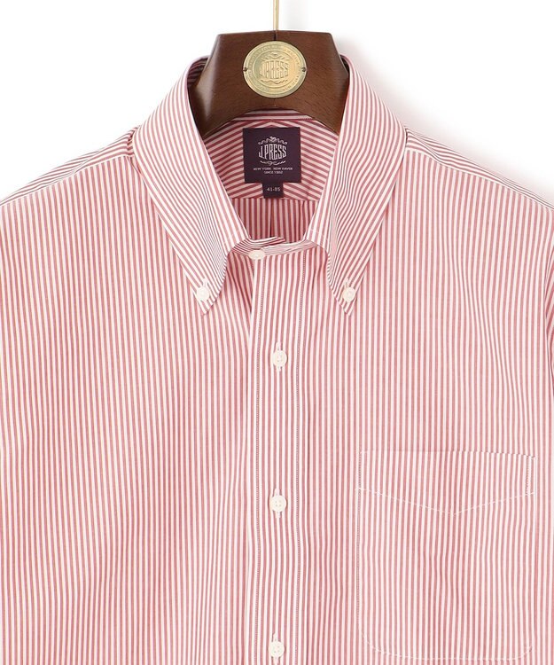 J.PRESS MEN 【WEB・一部店舗限定】ロンドンストライプシャツ/B.D. レッド系1