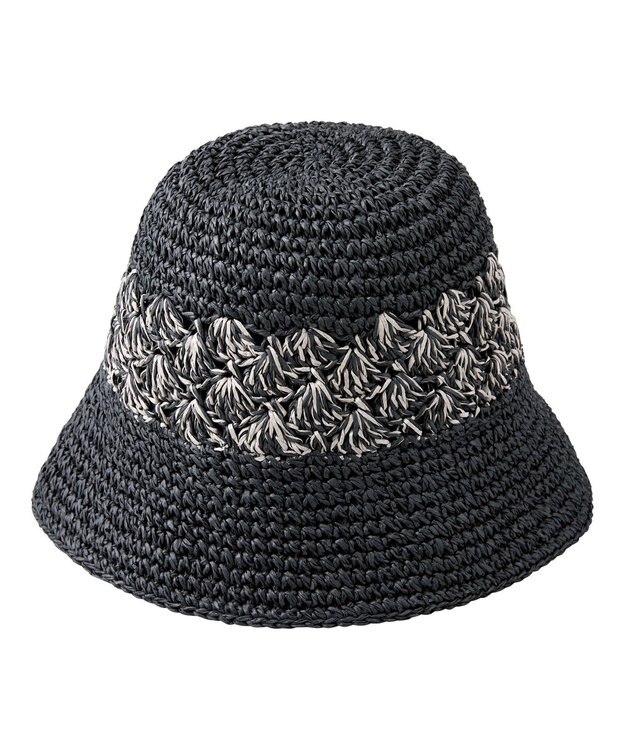 MOONBAT estaa ペーパー編み MIXベルハット /サイズ調整可 ブラック