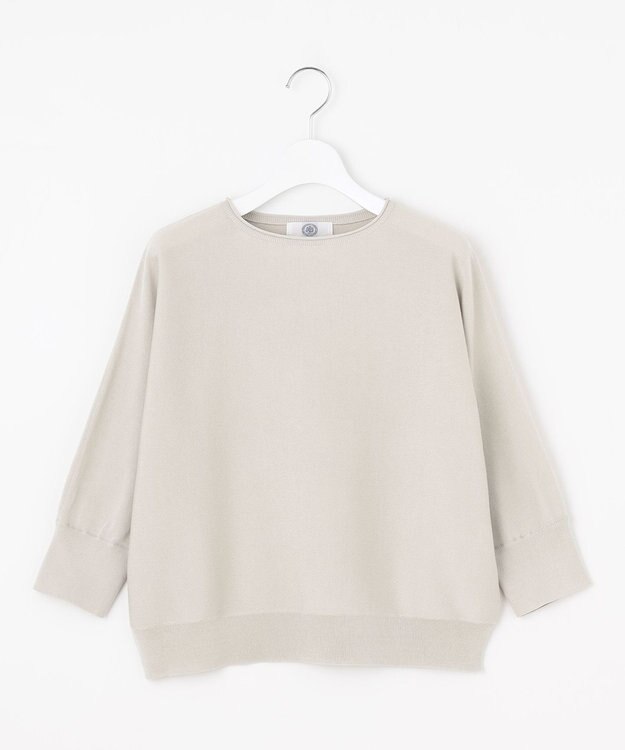 J.PRESS LADIES S 【WEB限定カラーあり・洗える・抗菌防臭】COTTON POLYESTER ドルマンスリーブ ニット グレージュ系