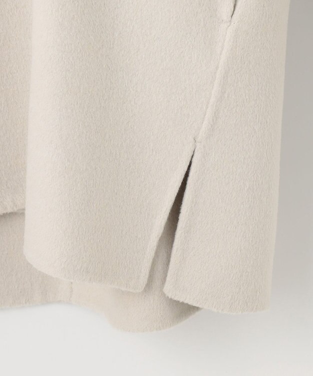 UNFILO 【撥水】ウール混リバー フーデットコート ベージュ系