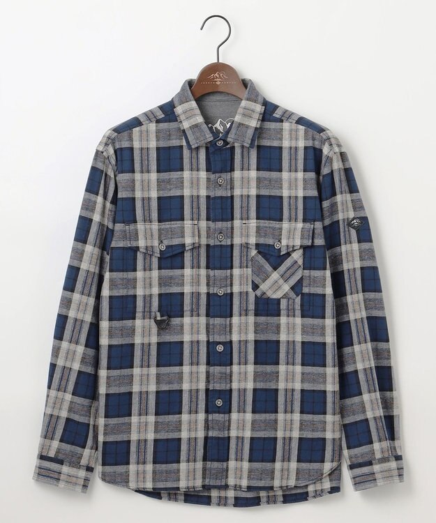 JOSEPH ABBOUD MOUNTAIN 【サスティナブル】オーガニックラフィーチェック シャツ ネイビー系4