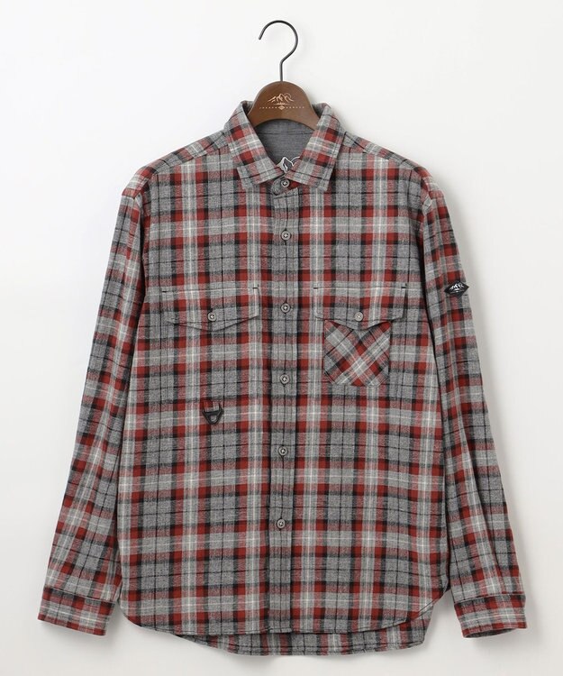 JOSEPH ABBOUD MOUNTAIN 【サスティナブル】オーガニックラフィーチェック シャツ グレー系4