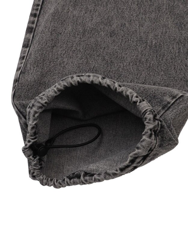 WEGO 【ユニセックス着用ITEM/MLサイズ展開/ウエストゴム】ボクサードッキングデニムパンツ デニムブラックソノタ