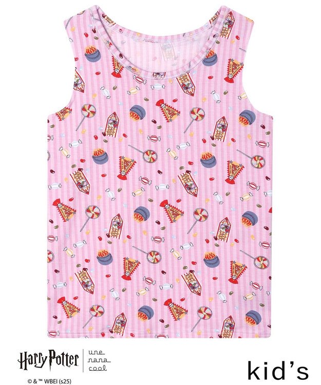 une nana cool 【ハリー・ポッターコラボ】 キッズ 男女児兼用トップ(ノースリーブ) ピンク