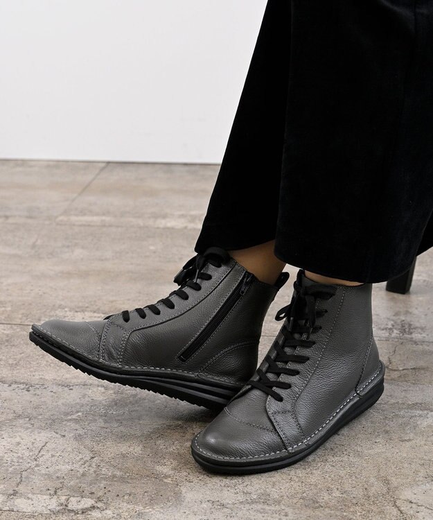 Pointer 本革軽量ブーツ レディース グレー