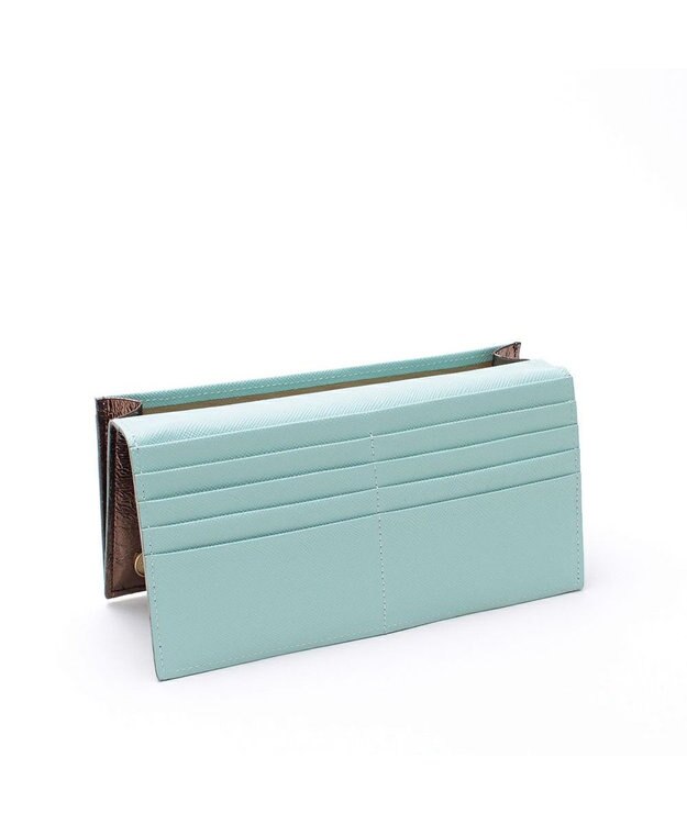 A.D.M.J. 【牛革】イタリアンレザークラックメタルロングウォレット ブロンズ