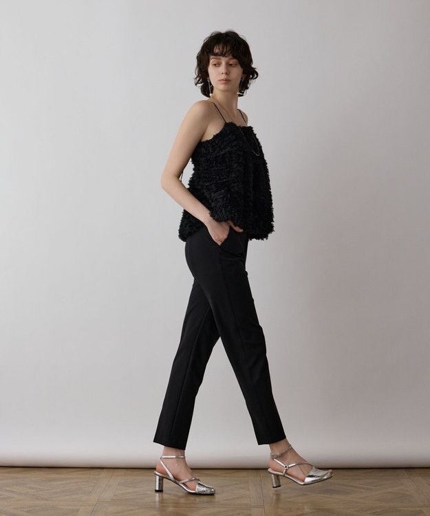 GRACE CONTINENTAL フラワーチュールキャミ ブラック