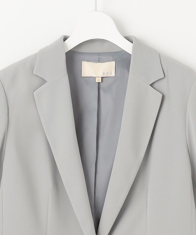 自由区 【XSサイズ～/洗える】ダブルフェイススーティング テーラードジャケット セージ