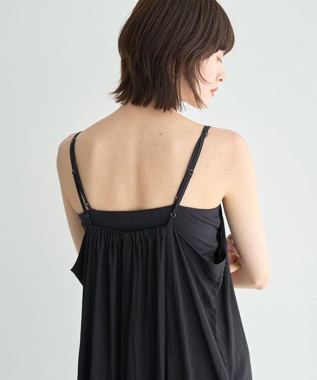 YECCA VECCA ラッフルキャミワンピース Camel