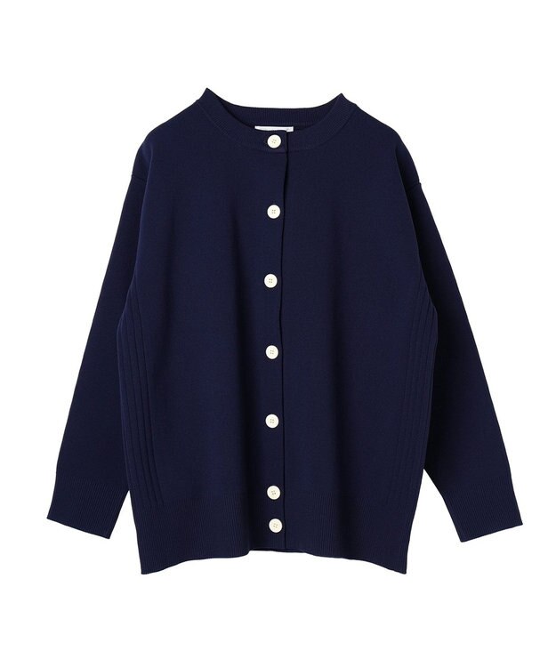 Green Parks かるい クルーネックカーディガン Navy