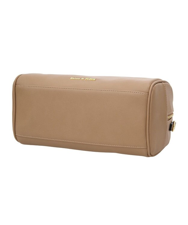 Maison de FLEUR マットワイドボストンバッグ Light Brown