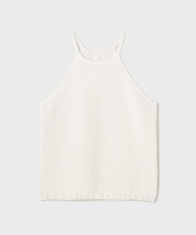 GRACE CONTINENTAL ハイゲージ畦ニットトップ ホワイト