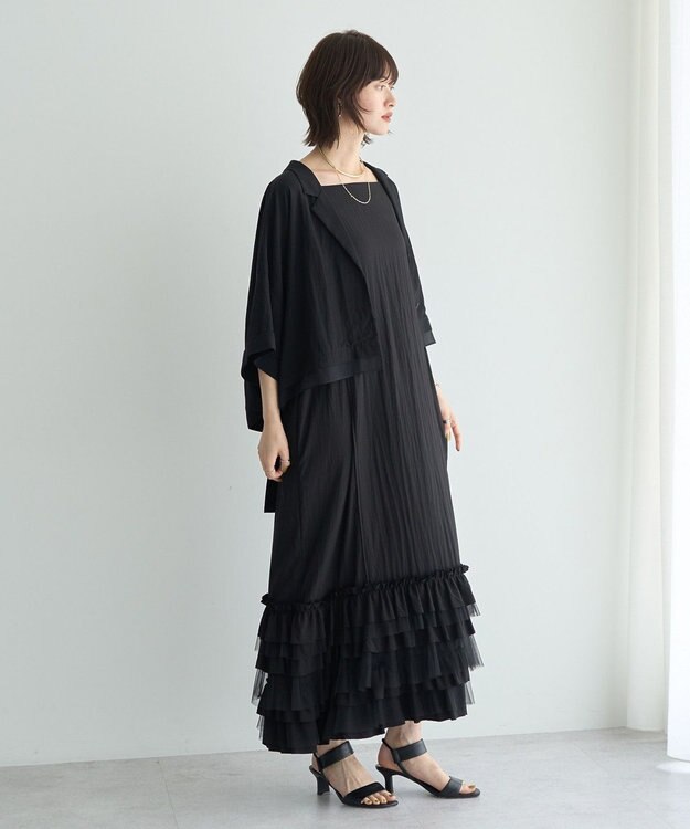 YECCA VECCA ラッフルキャミワンピース Camel