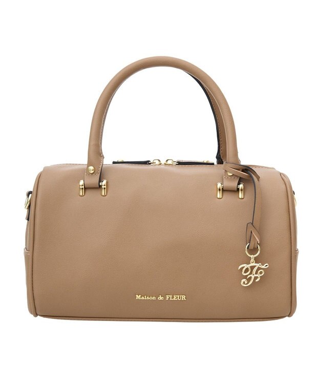 Maison de FLEUR マットワイドボストンバッグ Light Brown