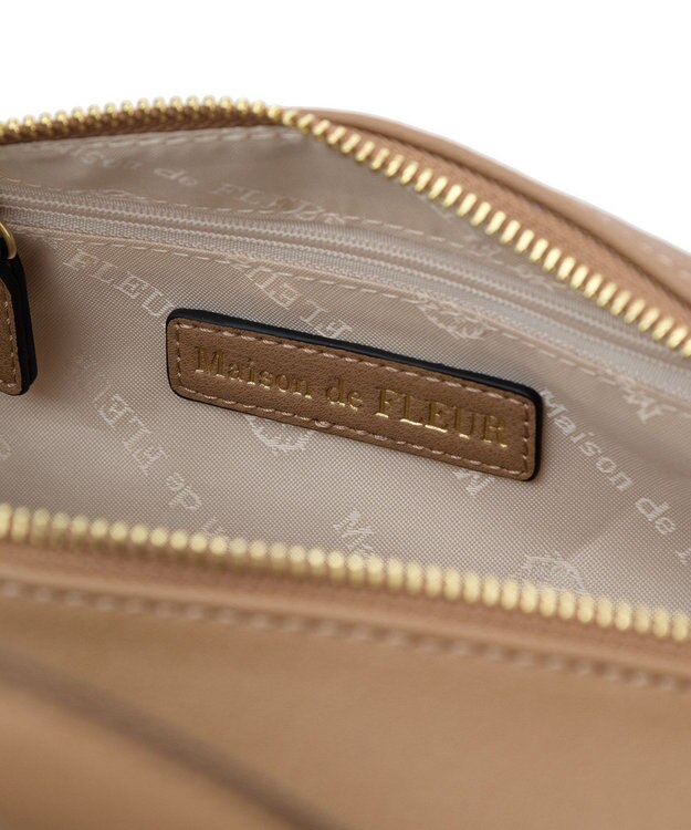 Maison de FLEUR マットワイドボストンバッグ Light Brown