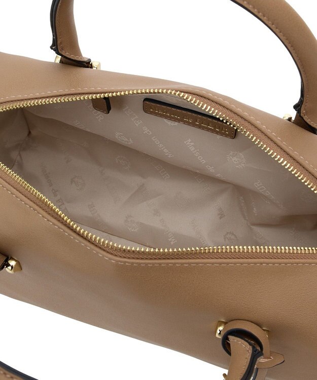 Maison de FLEUR マットワイドボストンバッグ Light Brown