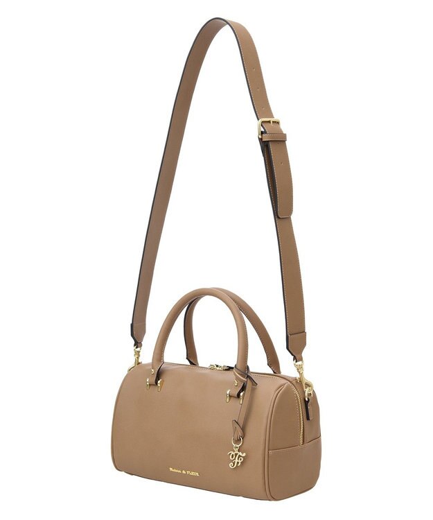 Maison de FLEUR マットワイドボストンバッグ Light Brown