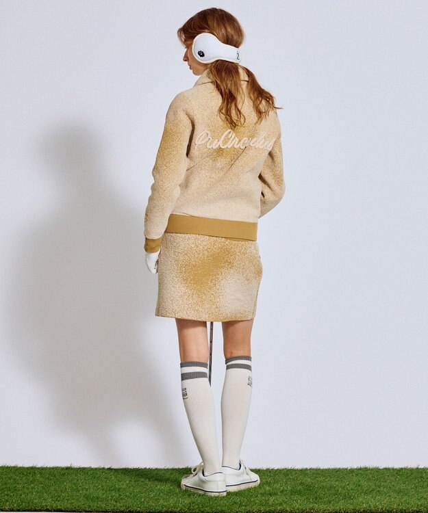 PW CIRCULUS 【手洗い洗濯可】 【WOMEN】グラデーションニット ゴルフウェア レディース ベージュ系