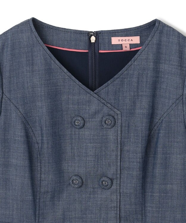 TOCCA 【消臭・洗える】DENIM LADY ドレス ネイビー系