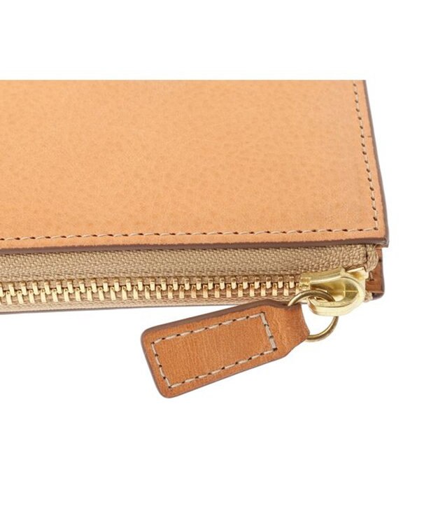 genten クオイオ Lファスナー長財布 ヌメベージュ