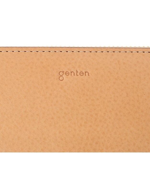 genten クオイオ Lファスナー長財布 ヌメベージュ