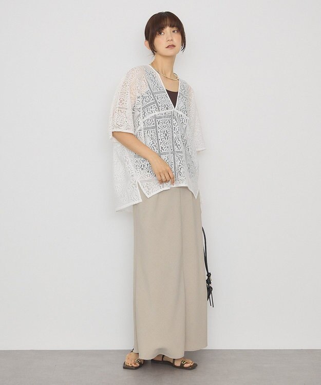 AMERICAN HOLIC レースコクーンプルオーバー Off White