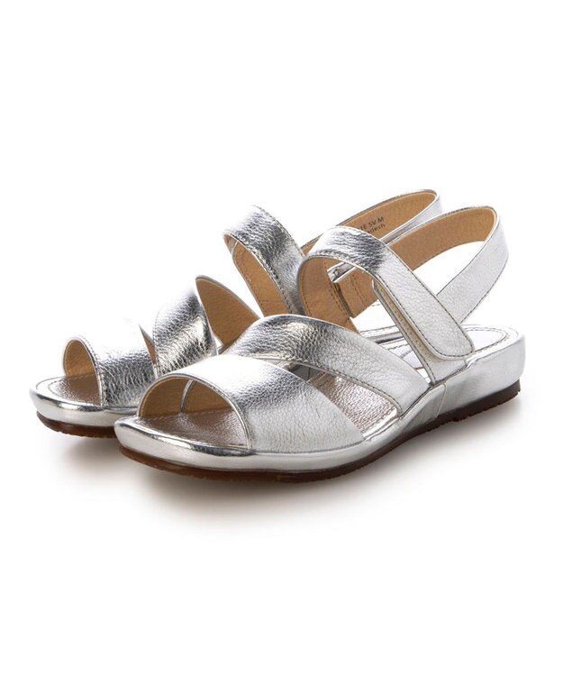 ing <ing>【WEB限定】ベルトデザインサンダル シルバー