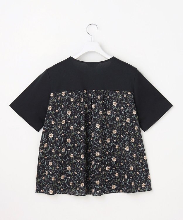 J.PRESS LADIES S 【一枚で着映え】LIBERTYコンビ バックデザイン カットソー ネイビー系