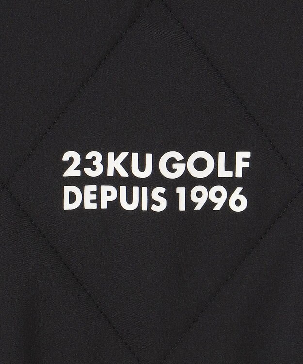 23区GOLF 【MEN】中綿キルトプルオーバー ブラック系